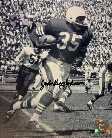 John Henry Johnson Autographed Pittsburgh Steelers NFL 8x10 Photo imperfect- COA (HOF)-Powers Sports Memorabilia