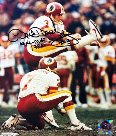 Mark Moseley Autographed Washington NFL 8x10 Photo w/NFL MVP 1982 imperfect- COA-Powers Sports Memorabilia