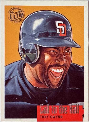 Tony Gwynn 1996 Fleer Ultra Call to the Hall Gold Medallion Card #3 (San Diego Padres/HOF) - CTBL_046501-Powers Sports Memorabilia