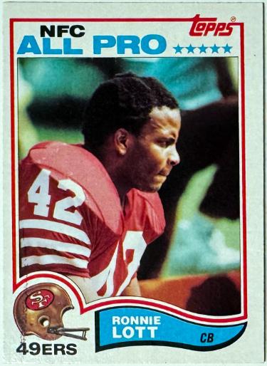 Ronnie Lott 1982 Topps Rookie Card (RC) #486 (San Francisco 49ers/HOF)-Powers Sports Memorabilia