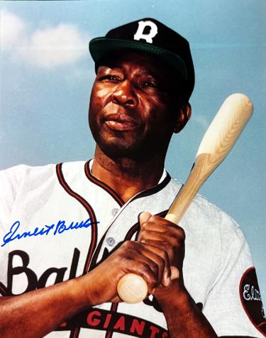 Ernest Burke Autographed Baltimore Elite Giants Negro League 8x10 Photo imperfect-COA-Powers Sports Memorabilia