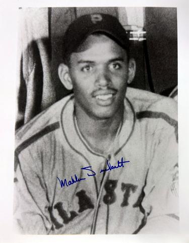 Mahlon Duckett Autographed Philadelphia Stars Negro League 8x10 Photo imperfect- COA - CTBL_046538-Powers Sports Memorabilia