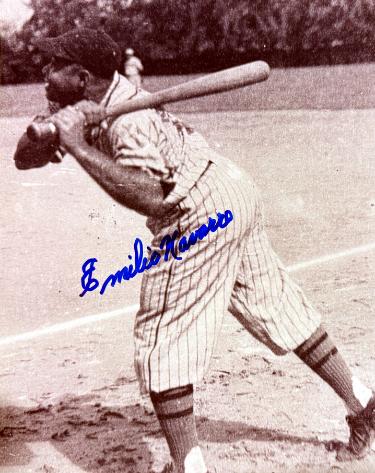 Emilio Navarro Autographed Cuban Stars Negro League 8x10 Photo imperfect- COA-Powers Sports Memorabilia