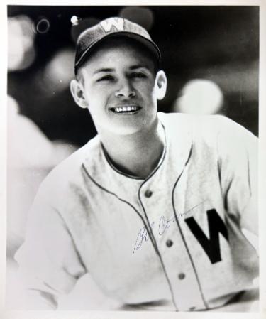 Gil Coan Autographed Washington Senators Vintage 8x10 Photo imperfect- COA -1946-1953-Powers Sports Memorabilia