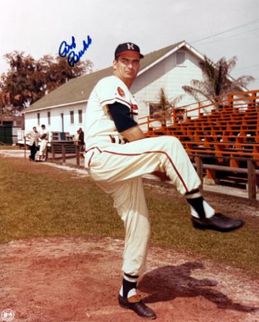 Bob Buhl Autographed Milwaukee Braves MLB 8x10 Photo imperfect - COA (1957 WS Champ/2X All-Star)-Powers Sports Memorabilia