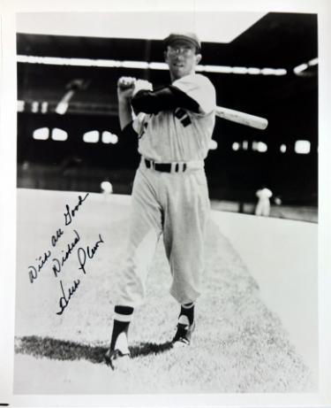 Herb Plews Autographed Washington Senators Vintage B&W 8x10 Photo imperfect- COA-Powers Sports Memorabilia