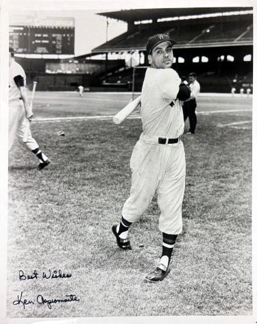 Ken Aspromonte Autographed Washington Senators Vintage B&W 8x10 Photo imperfect- COA-Powers Sports Memorabilia