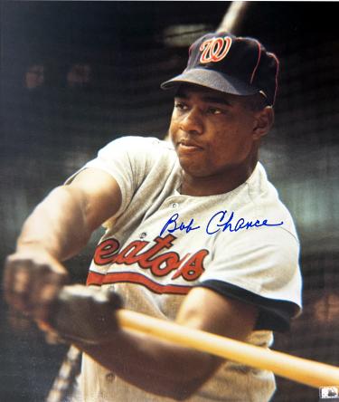 Bob Chance Autographed Washington Senators MLB Licensed 8x10 Photo imperfect- COA-Powers Sports Memorabilia