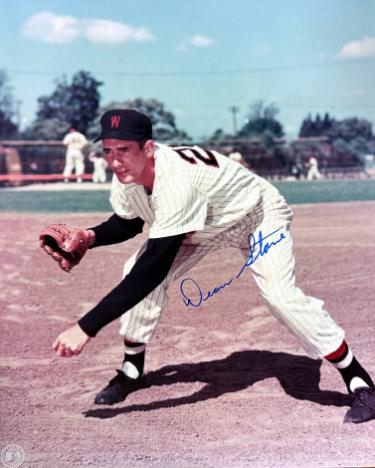 Dean Stone Autographed Washington Senators MLB 8x10 Photo imperfect-COA (1954 All Star)-Powers Sports Memorabilia