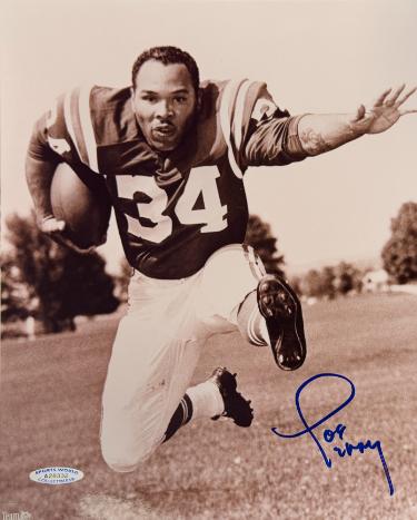 Joe Perry Autographed San Francisco 49ers 8x10 Photo imperfect- COA (HOF)-Powers Sports Memorabilia