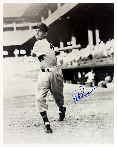 Pete Runnels Autographed Washington Senators B&W 8x10 Photo imperfect - COA (5X AS)-Powers Sports Memorabilia