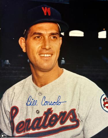 Bill Consolo Autographed Washington Senators MLB Licensed 8x10 Photo imperfect - COA-Powers Sports Memorabilia