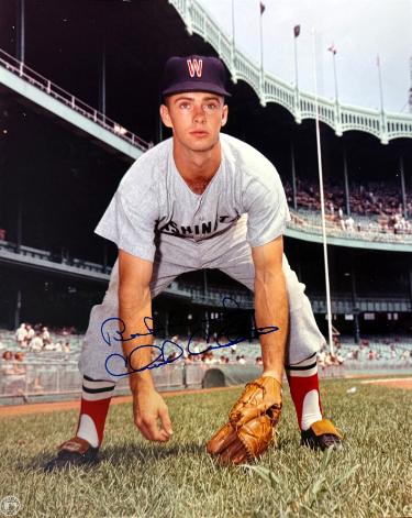 Chuck Cottier Autographed Washington Senators MLB Licensed 8x10 Photo imperfect- COA-Powers Sports Memorabilia