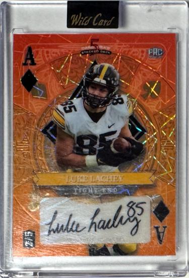 Luke Lachey Autographed 2024 Wild Card 5 Card Draw Stacked Deck Ace of Diamonds Rookie Card /5 #SDHD-LLA/Iowa/Encased/Factory Sealed-Powers Sports Memorabilia