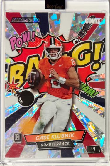 Cade Klubnik 2026 Wild Card Comix Alumination BANG! Jumbo Rookie 4x6 Card 1/1 #CBM-CK/Clemson/Jets/Encased/Factory Sealed-Powers Sports Memorabilia