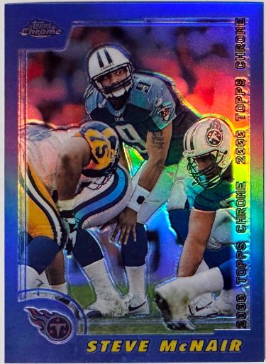 Steve McNair 2000 Topps Chrome Refractor Card #32 (Tennessee Titans)-Powers Sports Memorabilia