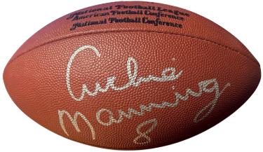 Archie Manning Autographed NFL Wilson Rep Football #8- COA (New Orleans Saints)-Powers Sports Memorabilia