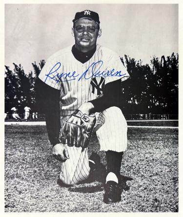 Ryne Duren Autographed New York Yankees 8x10 Photo minor dings- COA (1958 WS Champ) - CTBL_046613-Powers Sports Memorabilia