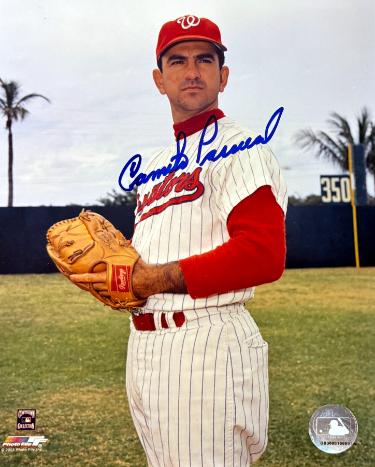 Camilo Pascual Autographed Washington Senators MLB Licensed 8x10 Photo imperfect- COA-Powers Sports Memorabilia