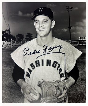 Pedro Ramos Autographed Washington Senators Vintage B&W 8x10 Photo COA (1959 All-Star)-Powers Sports Memorabilia