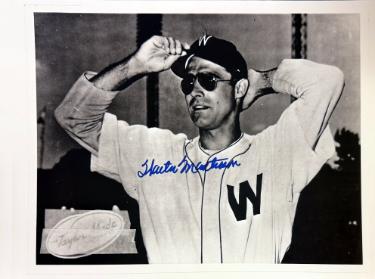 Walt Masterson Autographed Washington Senators 8.5x11 Photo imperfect- COA/Ticket-Powers Sports Memorabilia