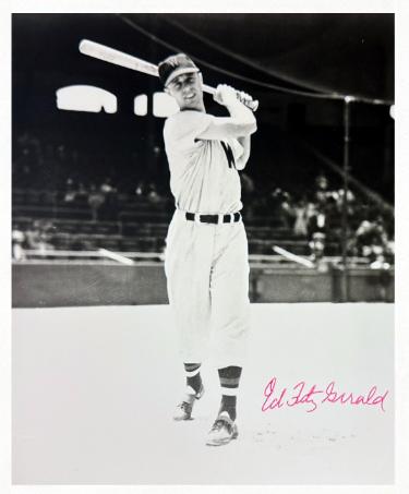 Ed Fitz Gerald Autographed Washington Senators B&W 8x10 Photo imperfect- COA-Powers Sports Memorabilia