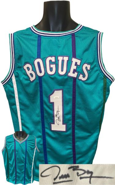 Muggsy Bogues Autographed Charlotte TB Custom Stitched Pro Basketball Jersey XL- JSA Witnessed-Powers Sports Memorabilia