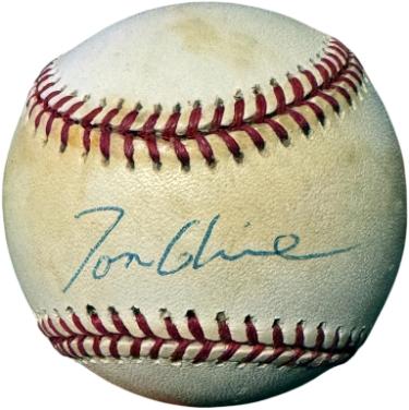 Tom Glavine Autographed Rawlings Official National League Baseball toned - COA (Atlanta Braves/HOF)-Powers Sports Memorabilia