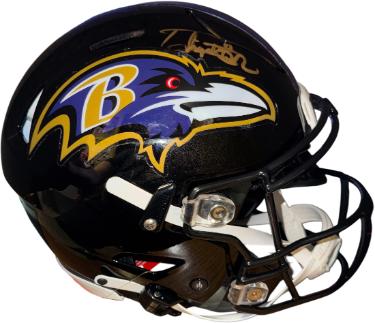 Derrick Henry Autographed Baltimore Ravens Riddell NFL SpeedFlex Full Size Authentic Helmet #22- Beckett Witnessed-Powers Sports Memorabilia
