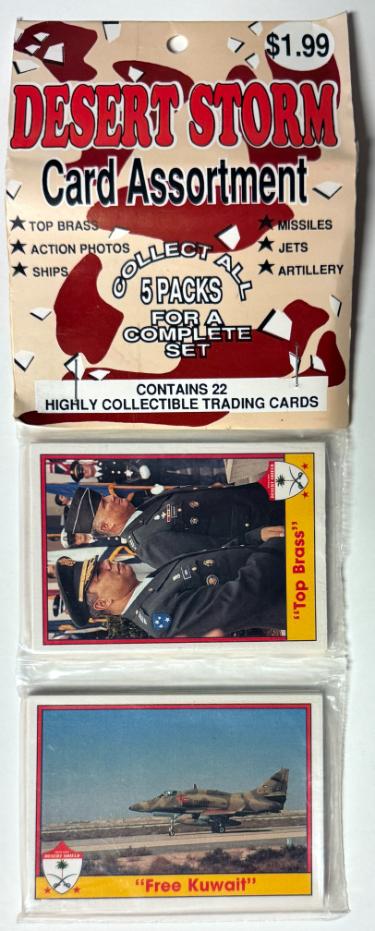 1991 Desert Storm/Shield 22 Card Assortment Hanger/Cello Factory Sealed - New-Powers Sports Memorabilia