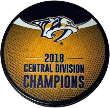 Nashville Predators 2018 Central Division Champions Official NHL Hockey Puck- New-Powers Sports Memorabilia