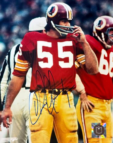 Chris Hanburger Autographed Washington NFL Licensed 8x10 Photo imperfect- COA (HOF)-Powers Sports Memorabilia