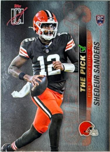 Shedeur Sanders 2025 Topps Signature Class The Pick Rookie Card #TP-8 (Cleveland Browns)-Powers Sports Memorabilia