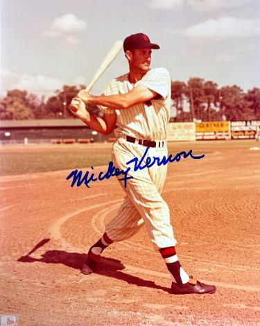 Mickey Vernon Autographed Washington Senators MLB 8x10 Photo minor dings- COA - CTBL_046699-Powers Sports Memorabilia
