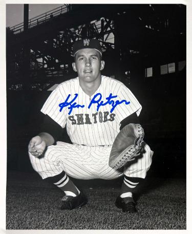 Ken Retzer Autographed Washington Senators Vintage 8x10 Photo imperfect- COA/Ticket-Powers Sports Memorabilia