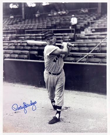 Rocky Bridges Autographed Washington Senators Vintage B&W 8x10 Photo imperfect- COA - CTBL_046703-Powers Sports Memorabilia