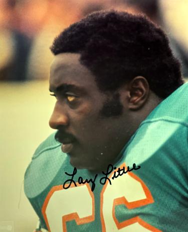 Larry Little Autographed Miami Dolphins NFL Licsended 8x10 Photo imperfect- COA (HOF/17-0)-Powers Sports Memorabilia