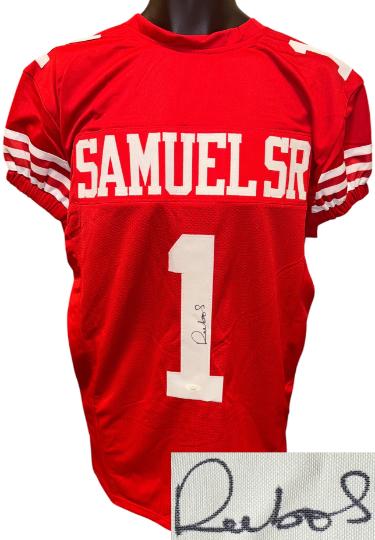 Deebo Samuel Sr Autographed San Francisco Red Custom Stitched Pro Style Football Jersey XL- JSA-Powers Sports Memorabilia