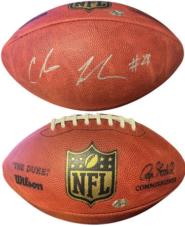 Chris Johnson Autographed NFL Wilson Official Duke Football #28- Famous Ink Hologram (Tennessee Titans/Arizona Cardinals) - CTBL_046751-Powers Sports Memorabilia