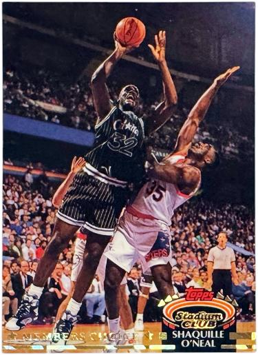 Shaquille O'Neal 1992-93 Stadium Club Members Choice Rookie Card (RC) #201 (Orlando Magic/HOF)-Powers Sports Memorabilia