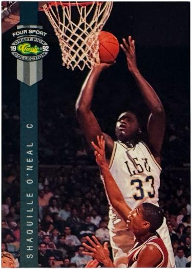 Shaquille O'Neal 1992 Classic Four Sport Draft Pick Collection Rookie Card #1 (LSU Tigers/Orlando Magic/HOF)-Powers Sports Memorabilia