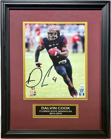 Dalvin Cook Autographed Florida State Seminoles NCAA Licensed 8 x 10 Photograph #4- Sports Collectibles Sticker #02675/COA-Powers Sports Memorabilia