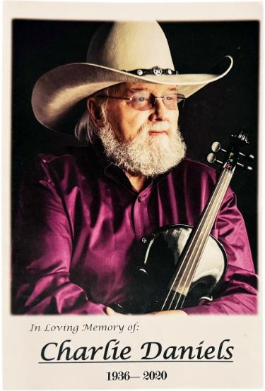 Charlie Daniels 5.5x8.5 2020 In Loving Memory/Funeral Brochure/Pamphlet- 4 Pages- NEW- Pristine/Rare-Powers Sports Memorabilia