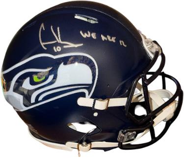 Cooper Kupp Autographed Seattle Seahawks NFL Riddell Speed Authentic Helmet#10 We Are 12- Fanatics Hologram (SBLVI/SBLX CHAMP)-Powers Sports Memorabilia