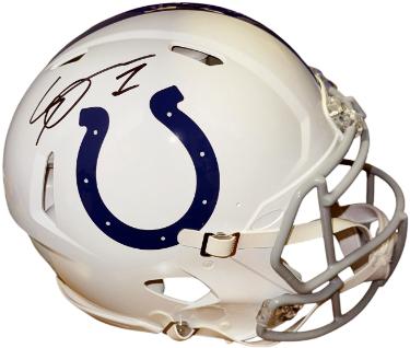 Sauce Gardner Autographed Indianapolis Colts Riddell NFL Full Size Speed Authentic Helmet #1- Beckett Witnessed-Powers Sports Memorabilia