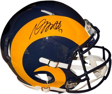 Davante Adams Autographed Los Angeles Rams Riddell NFL TB Speed Authentic Helmet #17 imperfect- Beckett Witnessed-Powers Sports Memorabilia