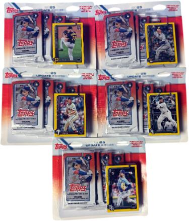 2025 Topps MLB Update 4 Pack Blister- Lot Of 5 /285 Cards-20 Packs/5 Yellow Parallels- New/Factory Sealed-Powers Sports Memorabilia