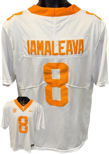 Nico Iamaleava Tennessee Volunteers White Nike College Style Jersey- Size Medium-Powers Sports Memorabilia
