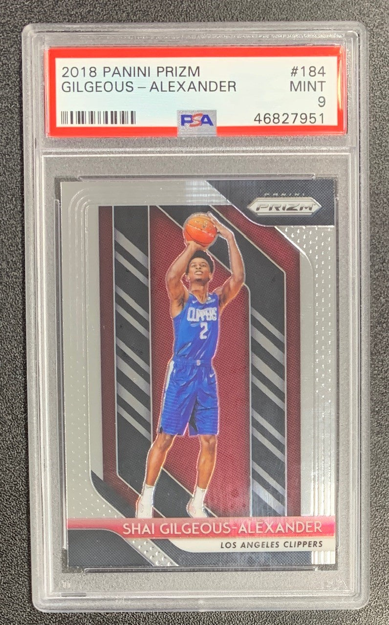 Shai Gilgeous-Alexander 2018 Panini Prizm Basketball Rookie Card #184 Graded PSA 9-Powers Sports Memorabilia