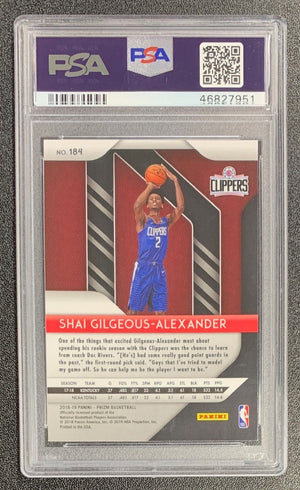 Shai Gilgeous-Alexander 2018 Panini Prizm Basketball Rookie Card #184 Graded PSA 9-Powers Sports Memorabilia